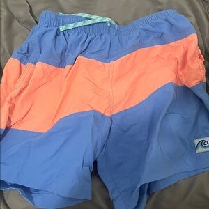 Blue and Orange Swim Trunks